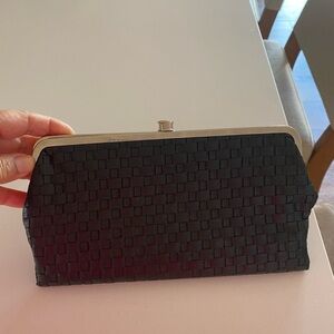 Elegant Black Woven Clutch